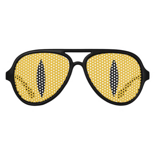 Funny Cat Eyes Glasses Yellow