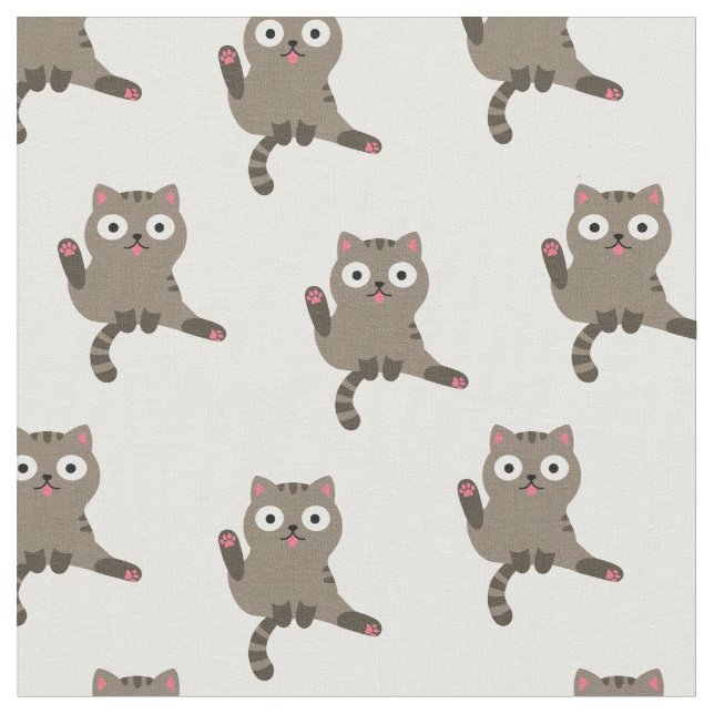 Funny Cat Fabric (Close Up)