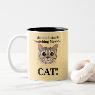 Funny Cat Face Two-Tone Coffee Mug