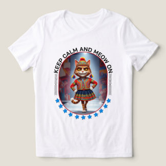 funny cat fashion show Tri-Blend shirt