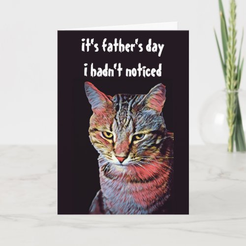 Funny Cat Fathers Day Card