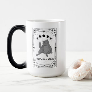 Funny Cat Feminist Political Witch Tarot AntiTrump Color Morph Mug