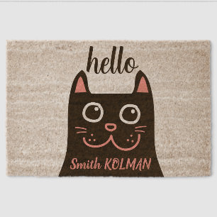 Funny Cat Fiber Doormat