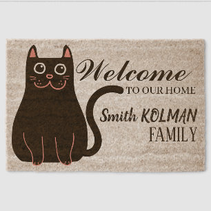 Funny Cat Fiber Doormat