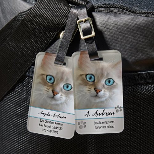 Funny Cat Fine Art Luggage Tag