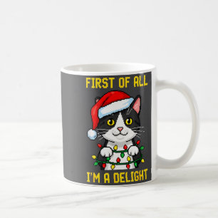 Funny Cat First Of All I'm A Delight Retro Gaming  Coffee Mug