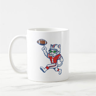 Funny Cat Football Player Coffee Mug