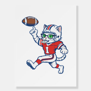 Funny Cat Football Player Foam Board