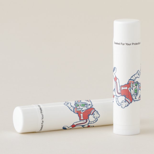Funny Cat Football Player Lip Balm (Front)