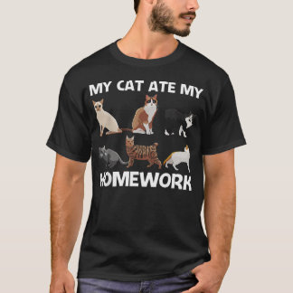 Funny Cat For Boys Cat Lover Cat Lady Kitty Cats T-Shirt