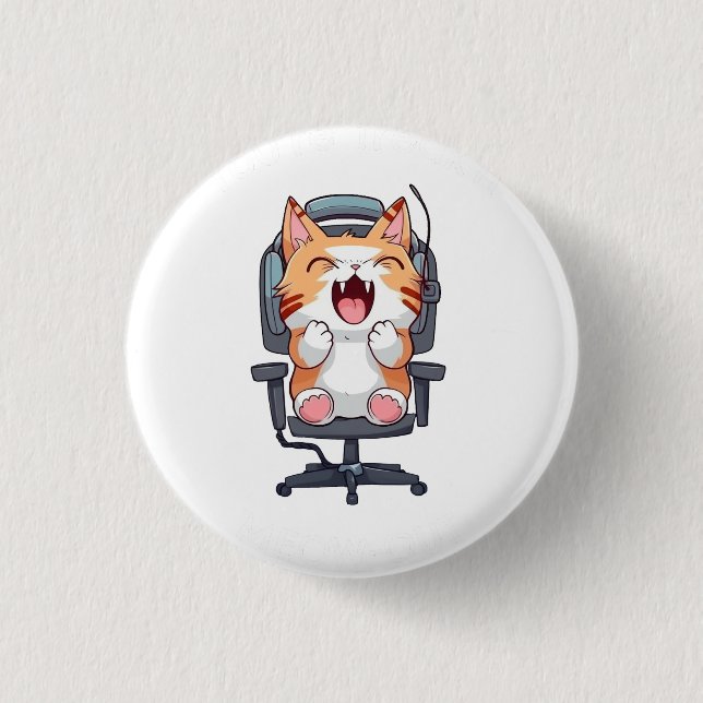 Funny Cat Freak'n Meow Out Button (Front)