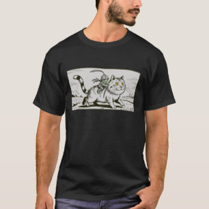 Funny Cat Frog Meme Medieval Vintage  T-Shirt
