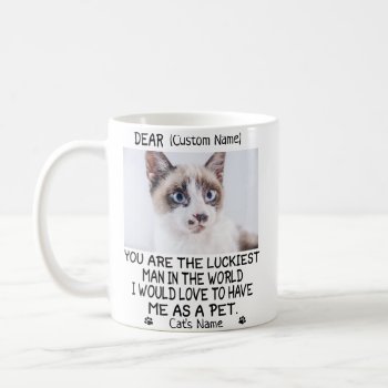 funny cat gift, Personalized cat's photo and name Coffee Mug
