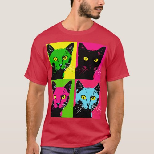 Funny Cat Gifts Men Kids Women Novelty Black Cat T_Shirt