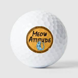 funny cat golf balls