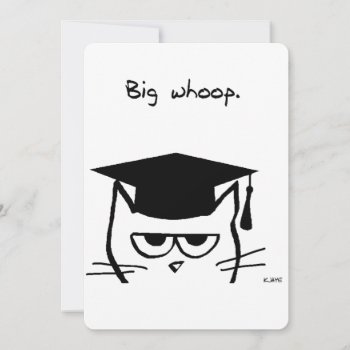 Funny Cat Graduation Announcement Or Grad Party by FunkyChicDesigns at Zazzle