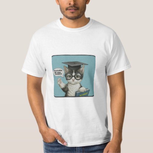 Funny cat grammar police  T_Shirt