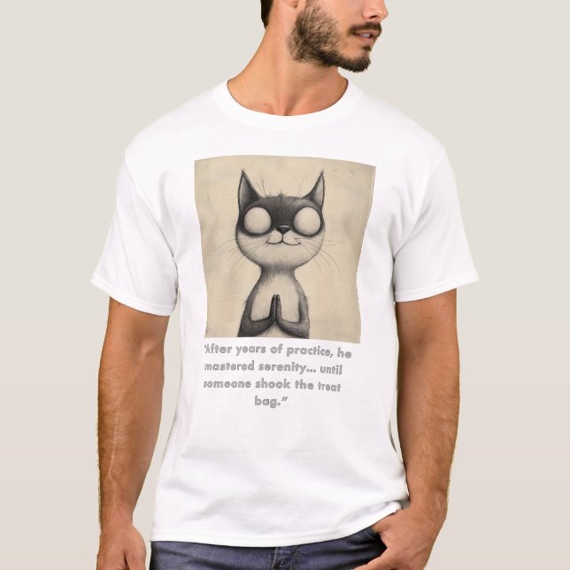 Funny Cat Graphic Design #1 T-Shirt (Front)