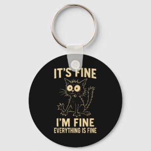 Funny Cat Graphic Tee Men Women Kids Weird Crazy M Keychain