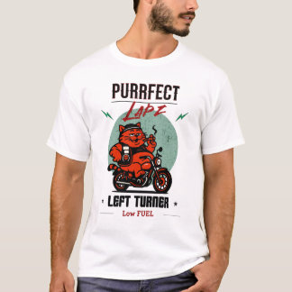 Funny Cat Graphic Tee — “Purrrfect Left” Cute