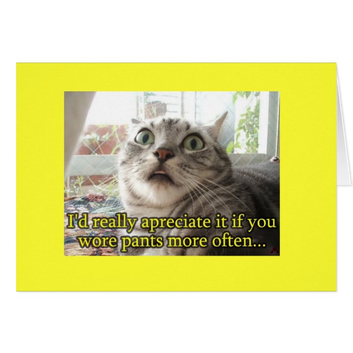 Funny Cat Greeting Card