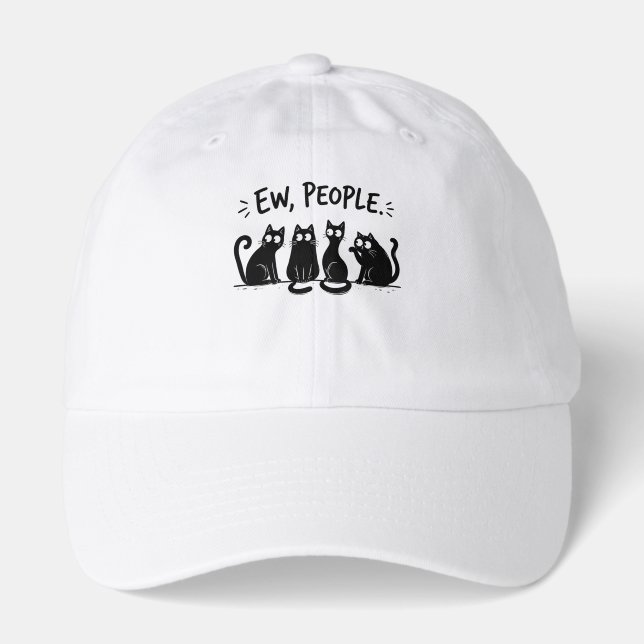 Funny Cat Group Cute Feline Design Hat (Front)