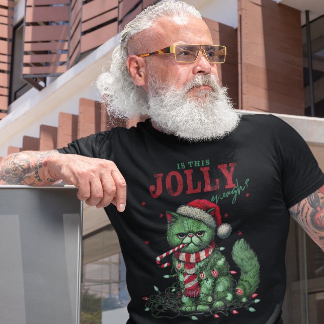 Funny Cat Grumpy Christmas Holiday T-Shirt (Creator Uploaded)