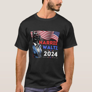 Funny Cat Harris Walz 2024 Election Kamala Harris T-Shirt
