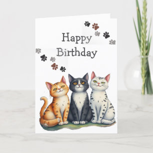 Funny Cat Herder Quote Cat Lover Birthday Letterpress Thank You Card