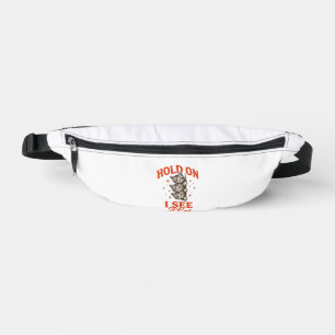 Funny Cat Hold On I See A Cat Vintage Shirt Design Fanny Pack