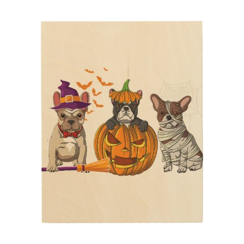 Funny Cat Horror Movies Cute Halloween for Cat Kit Wood Wall Art
