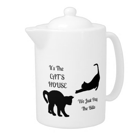 Funny Cat House Teapot