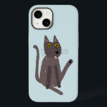Funny Cat Humor Case-Mate iPhone 14 Case<br><div class="desc">A funny cat washing.  Kiss him at your own risk!  Raise a smile from any animal lover.</div>