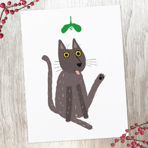 Funny Cat Humor Holiday Postcard