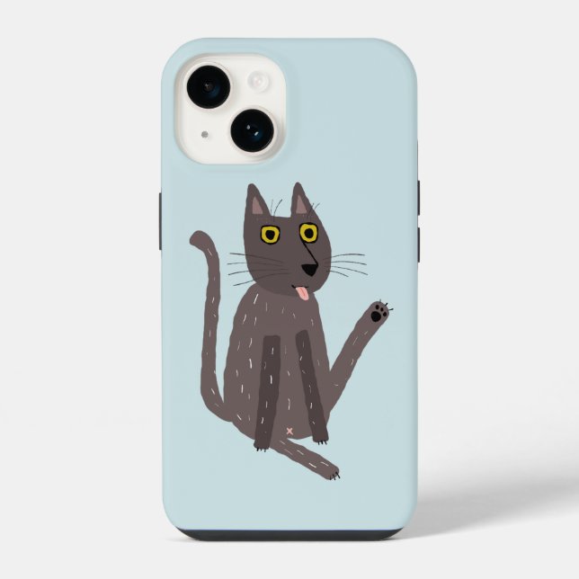 Funny Cat Humor Iphone Case (Back)