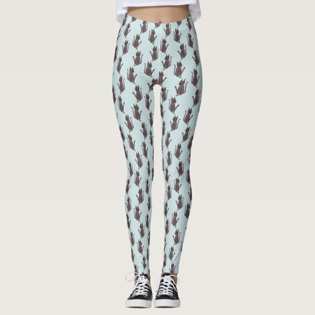 Funny Cat Humor Leggings (Front)