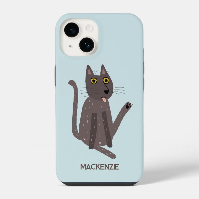 Funny Cat Humor Personalized Iphone Case (Back)