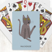 Funny Cat Humor Personalized Poker Cards