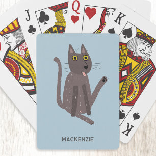 Funny Cat Humor Personalized Poker Cards