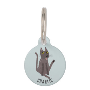 Funny Cat Humor Pet ID Tag