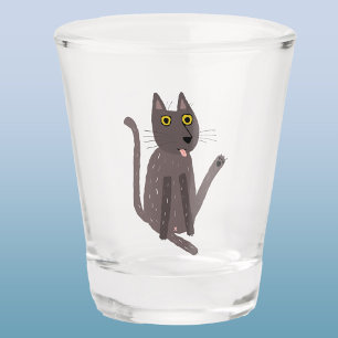 Funny Cat Humor Shot Glass