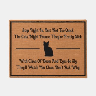 Funny Cat Humor Silly Quirky Minimalist Rustic