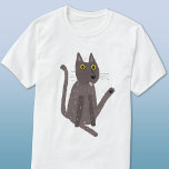 Funny Cat Humor T-Shirt<br><div class="desc">A funny cat washing.  Or maybe he's just doing yoga? Kiss him at your own risk!  Raise a smile from any animal lover.</div>