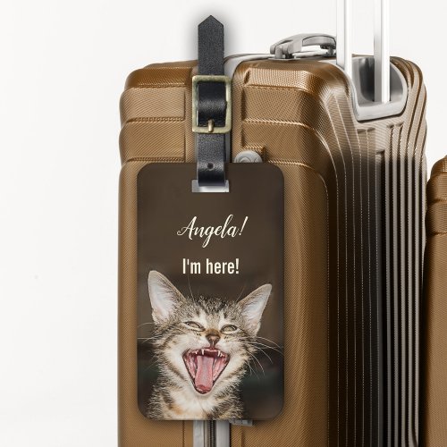 Funny Cat Humorous Luggage Tag
