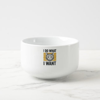 Funny Cat I Do What I Want Vintage Engraving Shirt Soup Mug