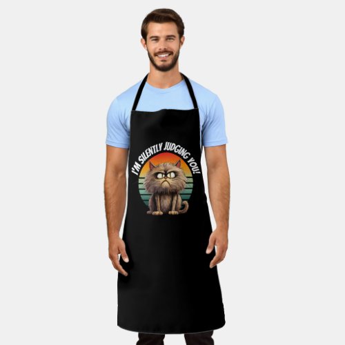 Funny Cat Iâm Silently Judging You  Apron