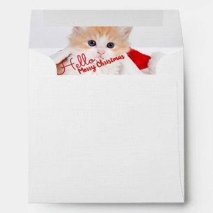 Funny Cat I Woke Up Like This Christmas Holiday Envelope