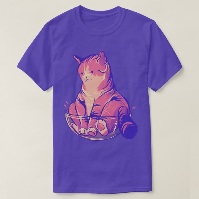 Funny cat if it fits it sits T-Shirt (Design Front)