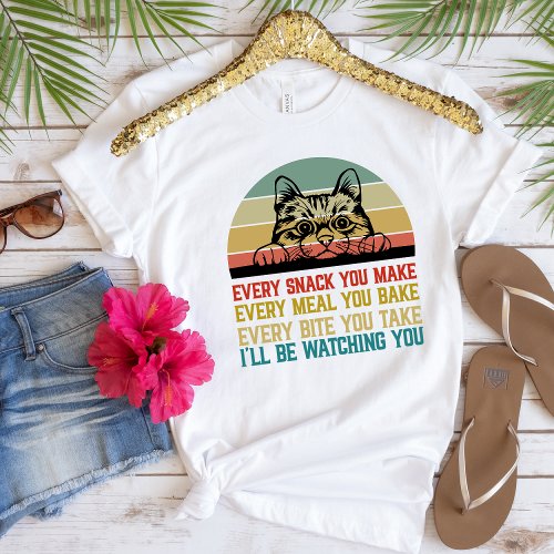 Funny Cat Ill Be Watching You T_Shirt