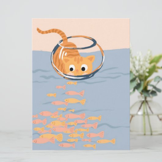 Funny Cat in Aquarium Fish|Colorful Aquarium (Standing Front)